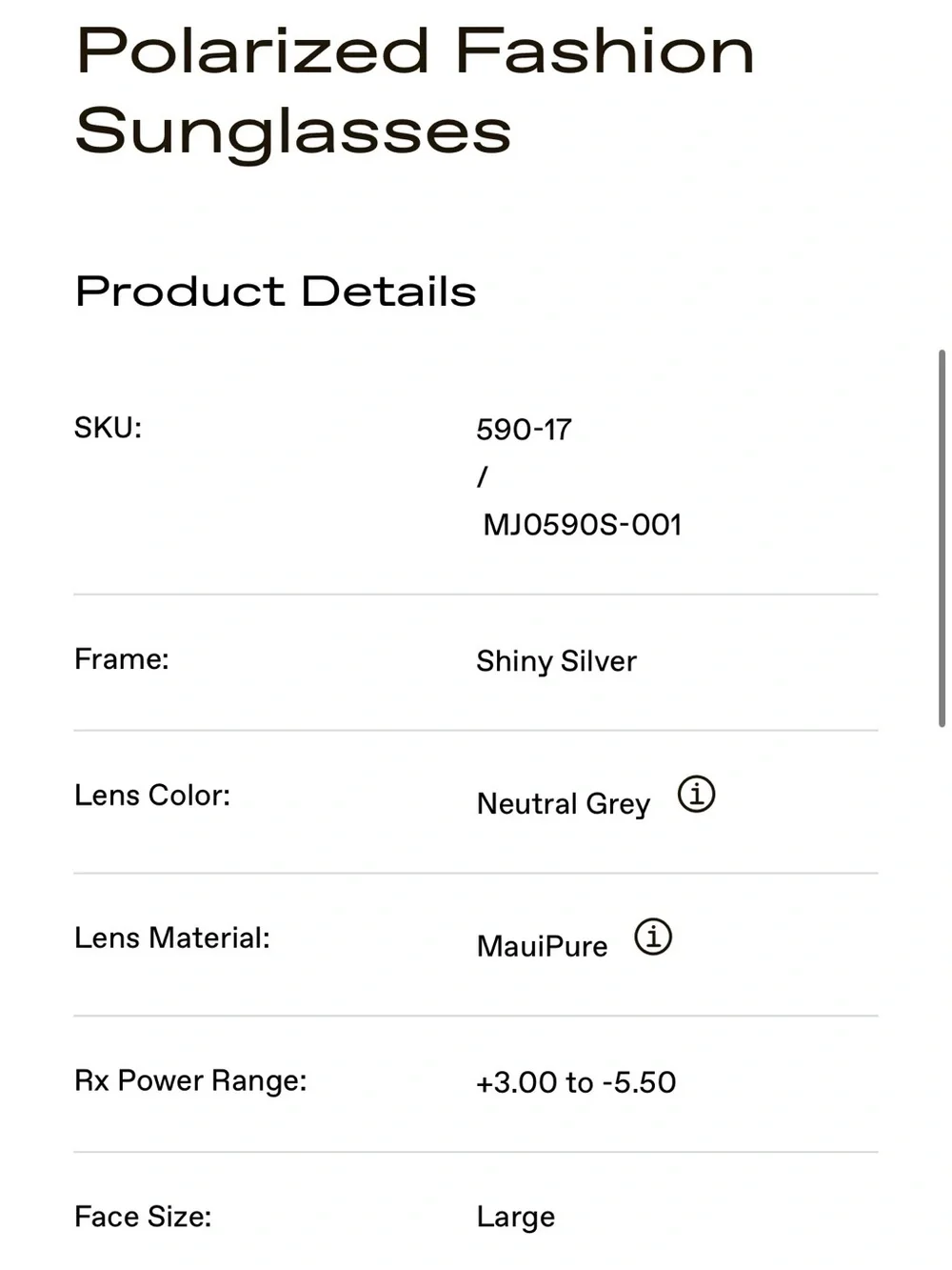 Maui Jim Lipine Polarized Sunglasses in case